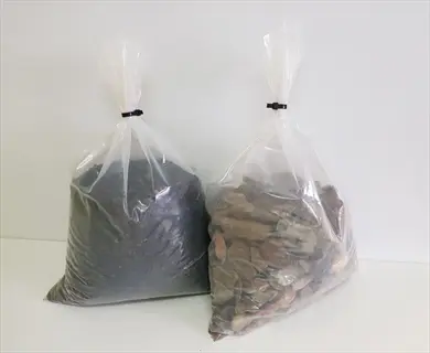 mailing soil sample package with sealed bags for testing