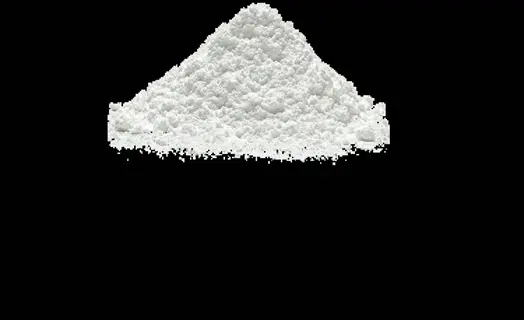 potassium bicarbonate powder pile isolated on black background