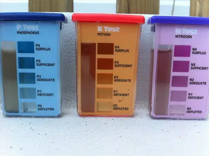 reading soil test report with p, k, and n test results